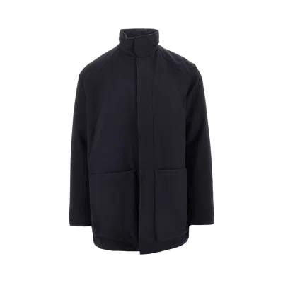 Paltò 2l Wool Felt Coat In Blue
