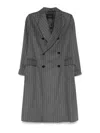 Palto' Wool Double-breasted Coat In Gray