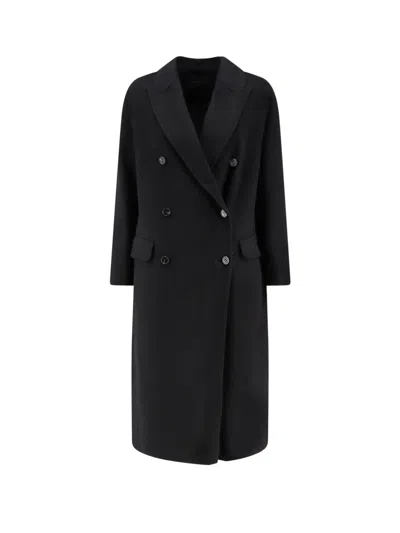Paltò Arianna Db Wool Coat In Black