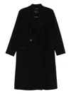 Paltò Daria Double-breasted Wool Coat In Black