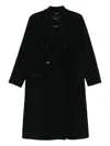 Paltò Daria Double-breasted Wool Coat In Black