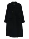 Paltò Daria Double-breasted Wool Coat In Black