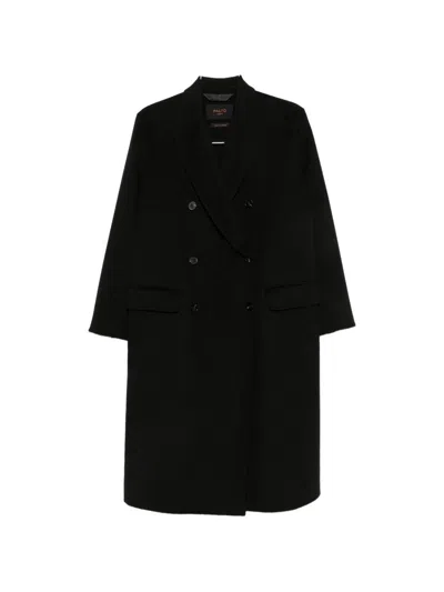 Palto' Arianna Wool Double-breasted Coat In Black