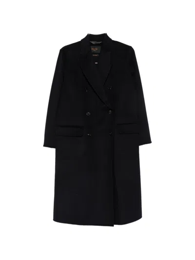 Palto' Arianna Wool Double-breasted Coat In Blue