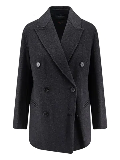 Paltò Ariella Double-breasted Coat In Gray