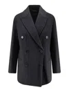 Palto' Ariella Double Breasted Wool Coat In Gray