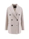Paltò Ariella Double-breasted Wool Coat In Multi