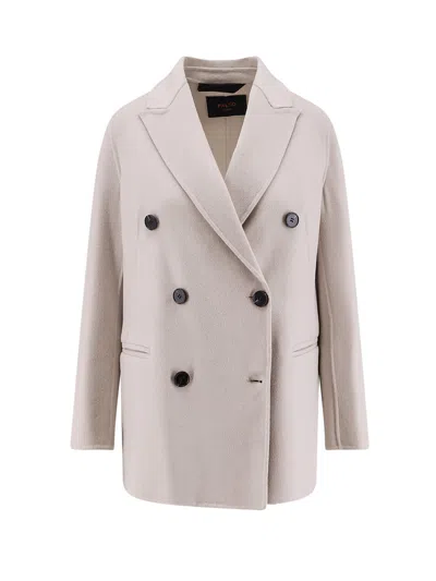 Paltò Ariella Double-breasted Wool Coat In Multi