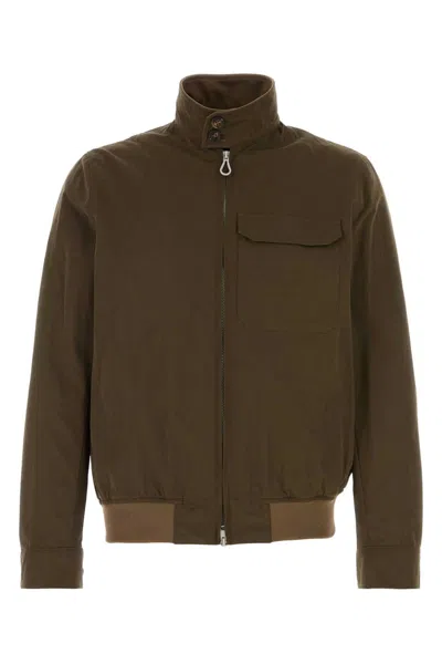 Paltò Palto Arturo Cotton-blend Jacket In Brown