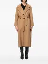 Paltò Belted Coat In Brown