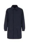 Paltò Blue Polyester Pierangelo Overcoat In Blue
