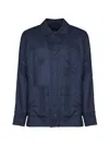 Paltò Button Pockets Jacket In Blue