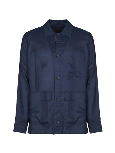 Paltò Button Pockets Jacket In Blue