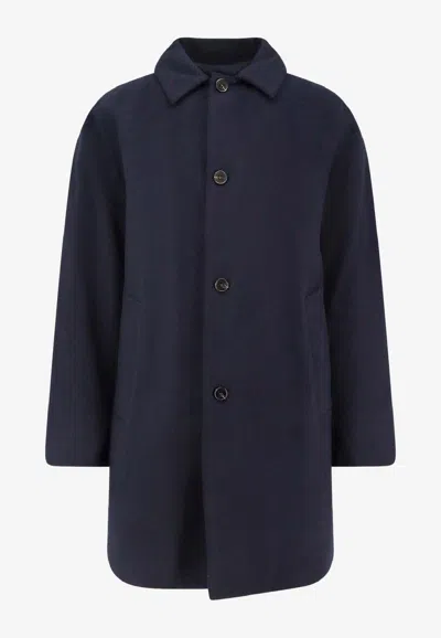 Paltò Cantuccio Single-breasted Buttoned Coat In Blue