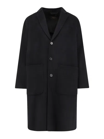 Palto' Cappotto Cameron Db In Misto Lana In Black