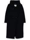 Paltò Paltó Hooded Coat In Blue