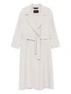 Paltò Paola Belted Lapels Coat In Gray