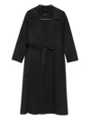 Paltò Belted Coat In Gray