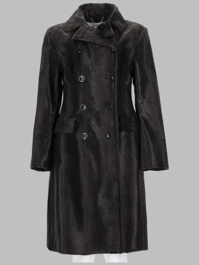 Paltò Palto Doppio Plisette Trench Coat For Women In Brown