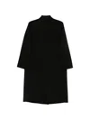 Paltò Double-breasted Coat In Black