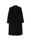 Paltò Double-breasted Coat In Blue