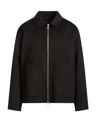 Paltò Fabbrica Man Coat Black Size 40 Wool, Nylon