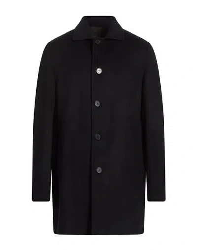 Paltò Fabbrica Man Coat Midnight Blue Size 46 Wool, Nylon In Black