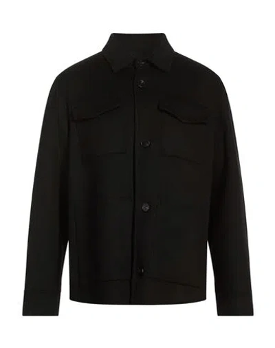Paltò Fabbrica Man Jacket Black Size 38 Wool, Nylon