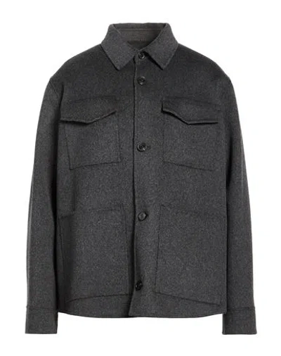 Paltò Fabbrica Man Jacket Charcoal Size 44 Wool, Nylon In Gray