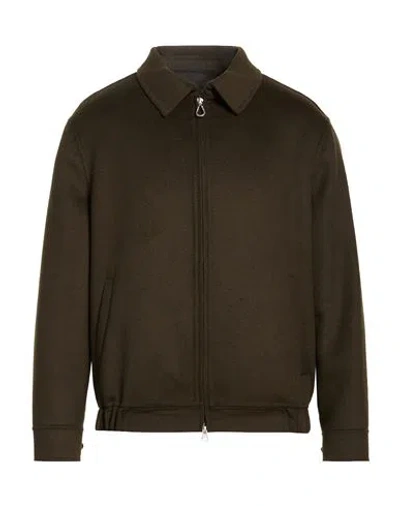 Paltò Fabbrica Man Jacket Military Green Size 38 Wool, Nylon
