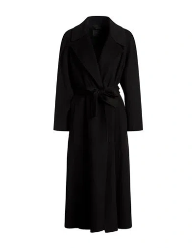 Paltò Fabbrica Woman Coat Black Size 10 Wool