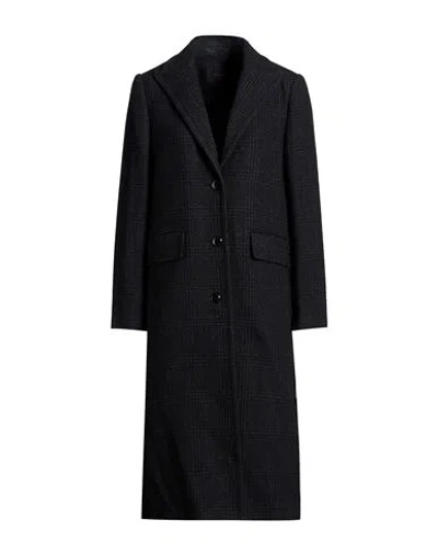 Paltò Fabbrica Woman Coat Charcoal Size 12 Wool In Black