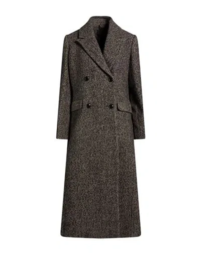 Paltò Fabbrica Woman Coat Grey Size 12 Wool, Polyester In Gray