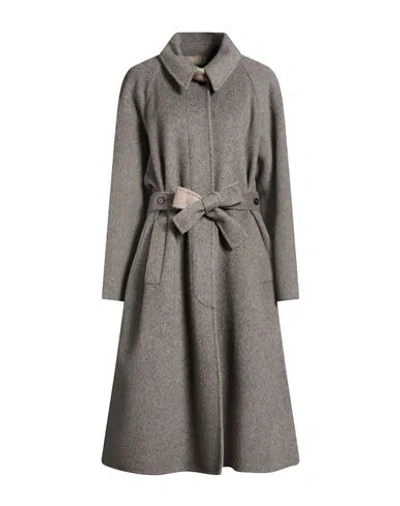 Paltò Fabbrica Woman Coat Grey Size 2 Wool