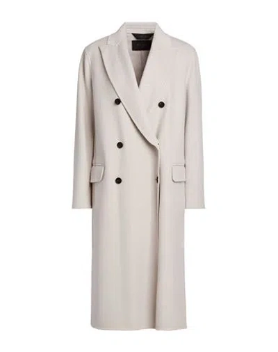 Paltò Fabbrica Woman Coat Light Grey Size 10 Wool, Polyester, Viscose In Gray
