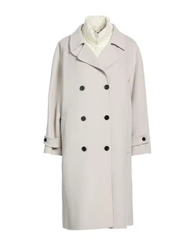 Paltò Fabbrica Woman Coat Light Grey Size 8 Wool In Gray