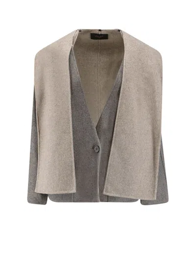 Paltò Filo Db Wool Coat In Gray