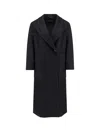 Paltò Giada Double-breasted Coat In Black