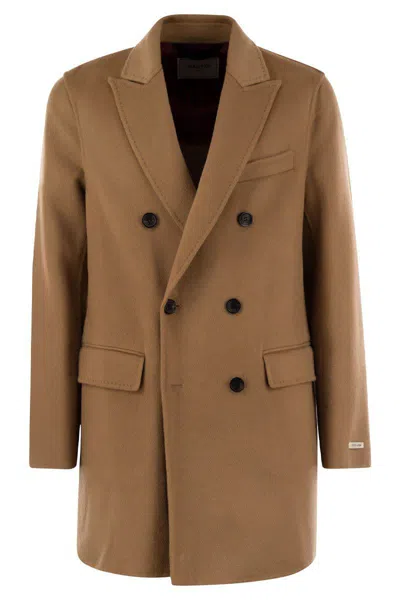 Paltò Gregorio - Double-breasted With Double Lance Lapels In Brown