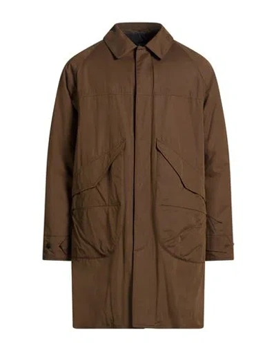 Paltò Guardaroba Man Coat Khaki Size 40 Cotton, Polyester, Polyamide, Nylon In Brown