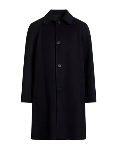 Paltò Guardaroba Man Coat Midnight Blue Size 42 Wool, Nylon In Black