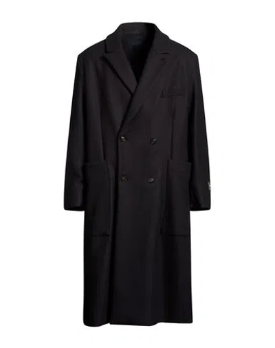 Paltò Guardaroba Man Coat Navy Size 40 Virgin Wool, Polyamide, Cashmere In Black