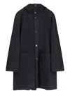Paltò Tonio Felt Wool And Nylon Coat In Black