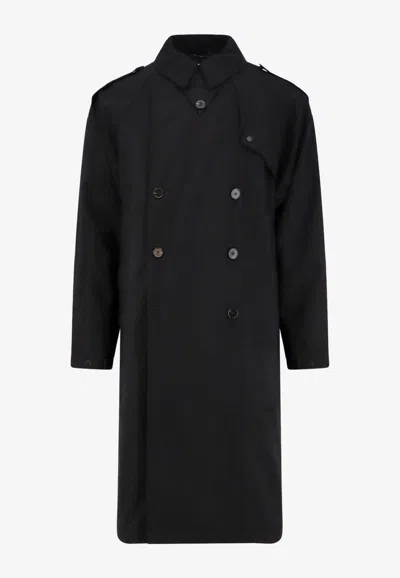 Paltò Luca Double-breasted Buttoned Coat In Black