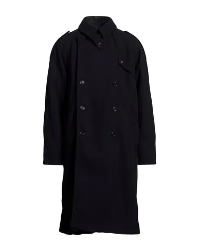 Paltò Luca Man Coat Navy Size 36 Wool, Acrylic, Polyester, Polyamide In Blue