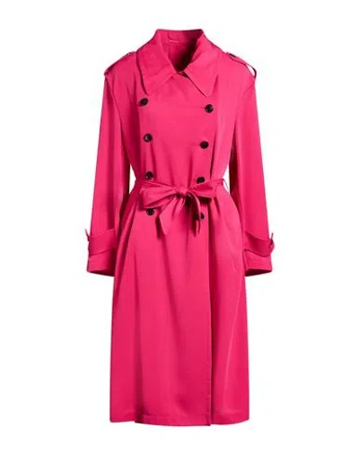 Paltò Maddalena Fluid Woman Overcoat & Trench Coat Magenta Size 8 Polyester, Elastane In Pink