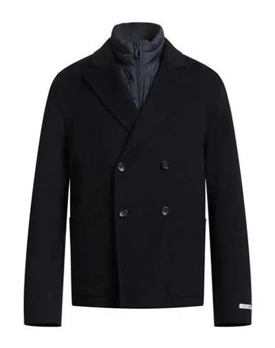 Paltò Man Blazer Midnight Blue Size 42 Wool, Nylon In Black