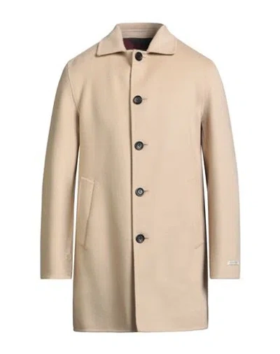 Paltò Man Coat Beige Size 44 Wool, Nylon In Sand