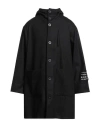 Paltò Man Coat Black Size 1 Wool, Polyamide In Black