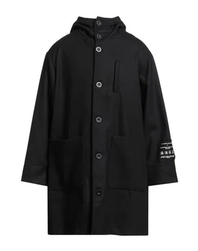 Paltò Man Coat Black Size 1 Wool, Polyamide